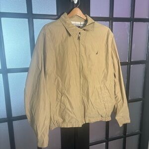 Nautica Men’s Khaki Zip Jacket XXL Y2K
